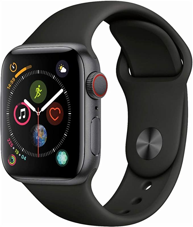 Apple Watch Series 4 GPS Cellular 40mm Space Gray Aluminum  - Black Sport Like New