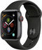 For Parts: Apple Watch Series 4 GPS Cellular 40mm Space Gray Black Band -CRACKED SCREEN/LCD