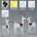 BEST CHRISTMAS CHOICES 3-Piece Reindeer Family Set White Lighted Christmas Decor - Brand New