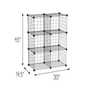 HONEY CAN DO HONEY-CAN-DO 6 CUBE BLACK STORAGE SET SHF-09484 - BLACK - Like New