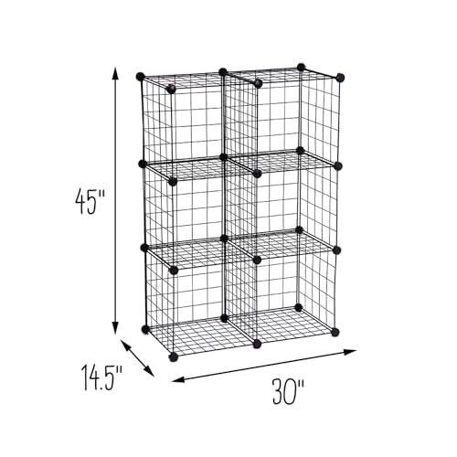 HONEY CAN DO HONEY-CAN-DO 6 CUBE BLACK STORAGE SET SHF-09484 - BLACK - Like New