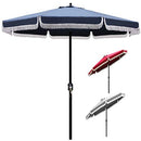 Blissun 9' Outdoor Patio Umbrella, Crank, Tilt, Push Button, B07MYT56XP - Blue - Like New