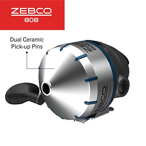 ZEBCO 808 SALTFISHER SPINCAST FISHING - 80 REEL - 1 PACK - GRAY/BLUE - Like New