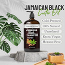 Natural Riches Jamaican Black Castor Oil Glass Bottle 16fl.oz - Brand New