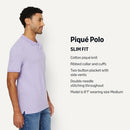 AMAZON ESSENTIALS SLIM-FIT SHORT-SLEEVE COTTON PIQUE POLO SHIRT M - LILAC - Brand New