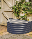 OLLE GARDENS 17" TALL DECORATIVE SEMI-CIRCLE RAISED GARDEN BED - GRAY - Like New