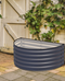 OLLE GARDENS 17" TALL DECORATIVE SEMI-CIRCLE RAISED GARDEN BED - GRAY - Like New