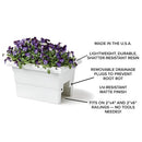 Root & Vessel Countryside Rail Planter White 24" B07XSTMSGJ - NEW - Brand New