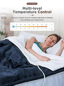 Electric Heated Throw, Double-Sided Flannel & Sherpa, 8 Heating Levels - Brand New