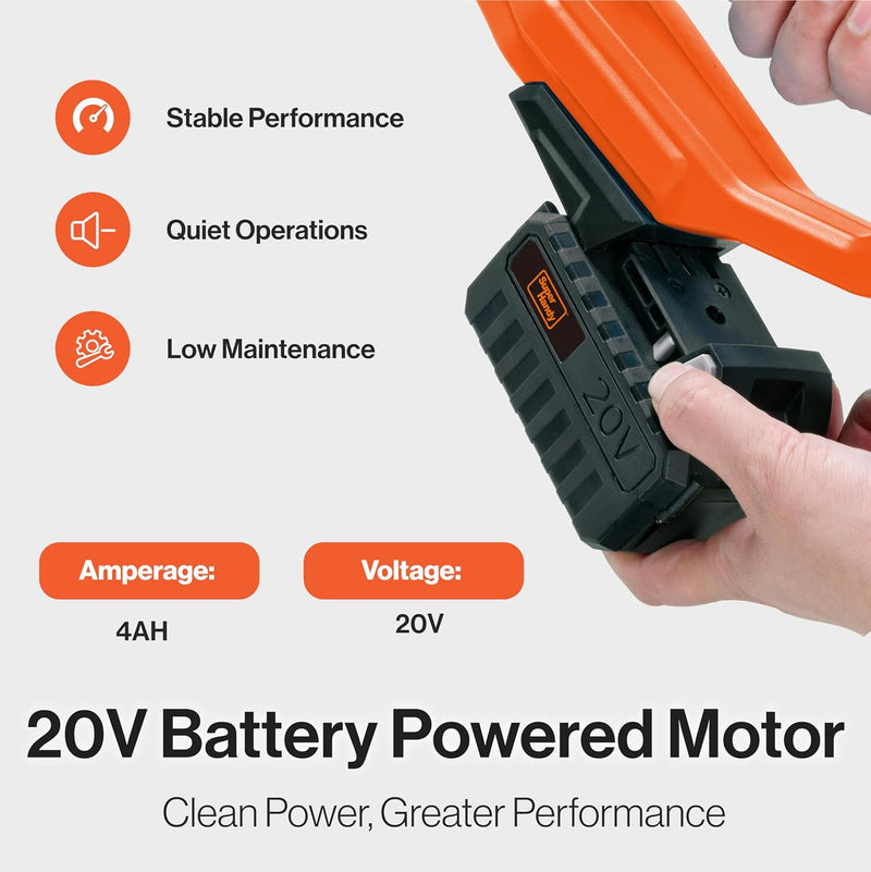SuperHandy Snow Thrower Power Shovel 4Ah DC 20V Upgraded Design - ORANGE - Like New