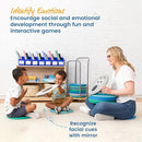 ECR4KIDS SOFTZONE EMOTION PADS WITH MIRROR TRILINGUAL 8-PC CONTEMPORARY MULTI - Like New