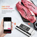 DEWJOM WIRELESS SMART MEAT THERMOMETER WITH DUAL-SENSOR PROBE 500FT - SILVER - Like New