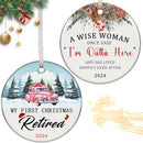 Christmas Retirement Gifts for Women 2024 Double Side Xmas Tree, Gift Box - Like New