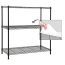 EZPEAKS 3-Shelf Shelving Unit with 3-Shelf Liners, Steel, Adjustable, Black - Brand New