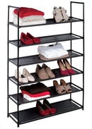 AMERICAN DREAM HOME GOODS ORGANIZER 6 TIER SHOE RACK 6940-BK - BLACK - Like New
