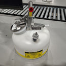 JUSTRITE WHITE CENTURA™ POLYETHYLENE SAFETY DISPOSAL CAN, 2GAL, 3/8" - Like New