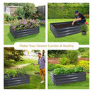 Sunnydaze Galvanized Raised Garden Bed Rectangle 4x2x1 ft Dark Gray - Like New
