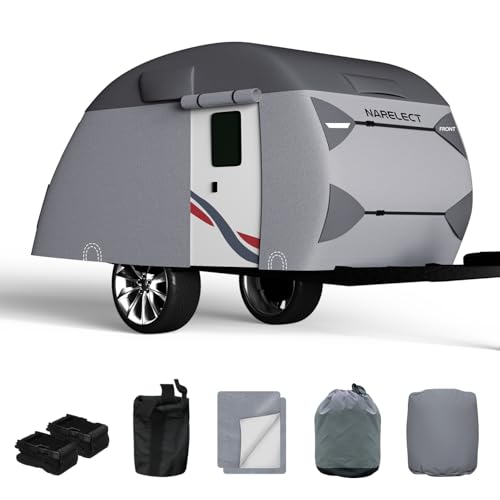 NARELECT TEARDROP TRAVEL TRAILER COVER FITS 8'-10' TRAILERS - GRAY - Like New