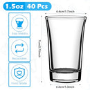 Gabotrie 40 Pack Shot Glasses, Clear Shot Glass Bulk, 1.5 Oz - Clear Glass - Brand New