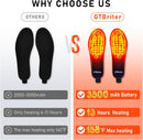 GT BRITER GTBRITTER RECHARGEABLE ELECTRIC INSOLES REMOTE SIZE LARGE - ORANGE - Like New