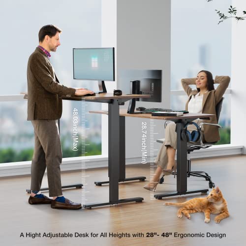 Sweetcrispy Electric Standing Desk 40 x 24in Adjustable Height Rustic Brown - Like New