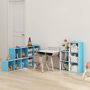FURINNO PASIR BOOK SHELF, MODERN BOOKSHELF, 21048 - LIGHT BLUE/WHITE - Like New