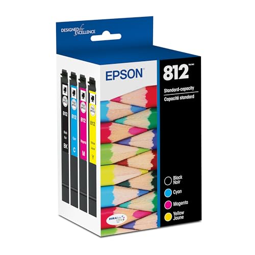 EPSON 812 DURABRITE ULTRA INK CAPACITY BLACK COLOR CARTRIDGE COMBO PACK - Brand New