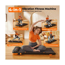 JAGJOG WALKING PAD VIBRATION & INCLINE FAT BURNING, UNDER DESK TREADMILL - BLACK - Like New