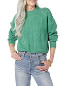 AMAZON ESSENTIALS WOMEN'S CABLE KNIT SOFT TOUCH CREWNECK SAGE GREEN SIZE S - Brand New