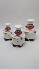 Happy Chef Collection by ACK (3PC CANISTER SET) - Chef Design - Brand New