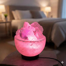 NATUREBOOST HIMALAYAN SALT LAMP, USB POWERED, NIGHT LIGHT LAMP (BOWLNEW) - PINK - Like New