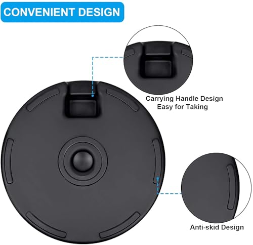 Simple Deluxe 20" Round Heavy Duty Patio Umbrella Base, 2 Pack - Black - Like New