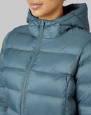 32 Degrees Heat Women’s Lightweight Packable Hooded Jacket X-Small Goblin Blue - Brand New