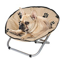 Etna Foldable Pet Bed Elevated Dog Cat Bed Round Paw Print Portable B08TL5WGQB - Brand New