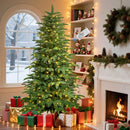 Alupssuc 6ft Prelit Artificial Hinged Christmas Tree, 380 Pre-Lit RGB Lights - Brand New