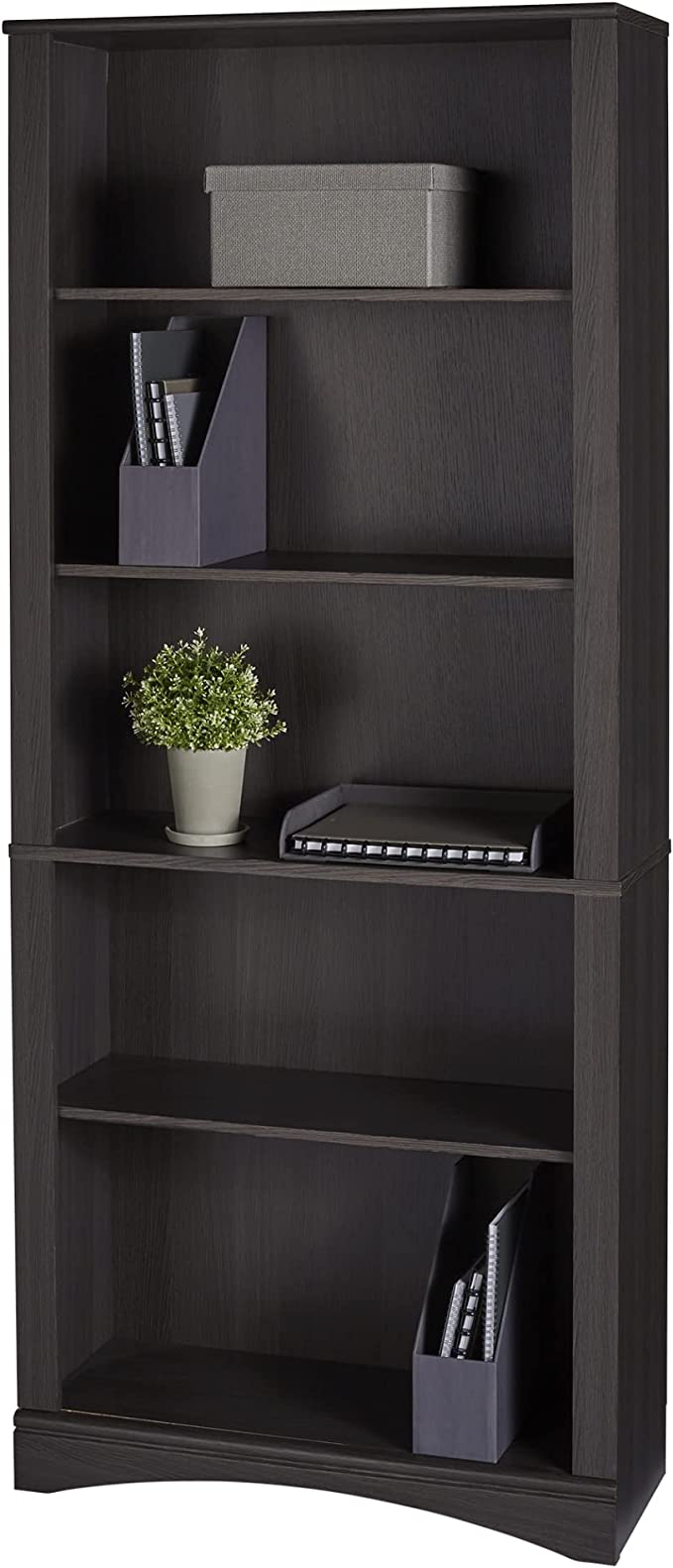 Realspace Pelingo 72"H 5-Shelf Bookcase 103764 - Dark Gray Like New