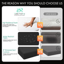 IDEE-HOME OUTDOOR CHAIR CUSHIONS, 17" X 16" X 3", 2 PACK - BLACK - Like New