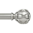 KAMANINA 1 Inch Curtain Rod 36-72 Inch Antique Silver Single Drapery Rods - Like New