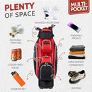 HIMAL 14-WAY GOLF CART BAG PRO - RED/BLACK - Like New