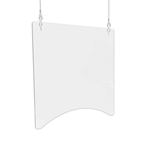 DEFLECTO HANGING BARRIER, 23.75" X 23.75", POLYCARBONATE 2/CARTON (PBCHPC2424) - Brand New