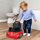 HOT WHEELS RACE CAR POTTY TRAINING TOILET WITH KIDS POTTY 470830 - RED - Like New