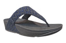 FITFLOP LULU GEO WOMEN SANDALS - SIZE: WOMEN 8 (AU/UK W6) - BLACK MIX - Brand New