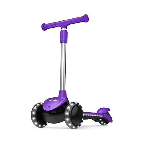 Jetson Lumi 3 Wheel Light-Up Kick Scooter for Girls or Boys Max Grip - Purple - Like New