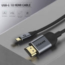 QGEEM USB C TO HDMI CABLE ADAPTER 4K, 6FT - GRAY - Like New