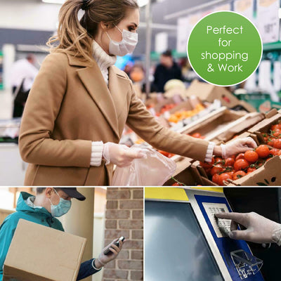 WALLY PLASTIC PREMIUS DISPOSABLE VINYL GLOVES, 100 COUNT, XL - CLEAR - Brand New