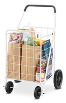 Whitmor Deluxe Utility Foldable Shopping Cart with Wheels, 100 Lb Capacity - Like New