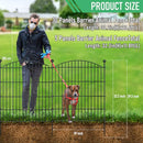 RICHMEN 10 PANELS GARDEN FENCE DOG FENCE OUTDOOR, 32IN H X 23.6FT - BLACK - Like New