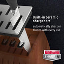 CALPHALON CLASSIC SELF-SHARPENING CUTLERY KNIFE BLOCK SET 15 PIECE - BROWN - Like New