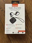 AIWA OPEN WEARABLE TRUE WIRELESS EARPHONES WITH CHARGING CASE - BLACK - Like New