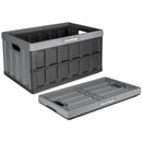 CLEVERMADE COLLAPSIBLE STORAGE BINS WITH LID - STONE 1-PACK 46L - STACKABLE - Like New